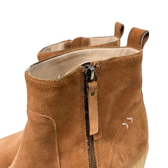 Dr. Scholl’s‎ Win Over Honey Suede Chunky Platform Ankle Boots Scandinavian 9.5 - Picture 6 of 12